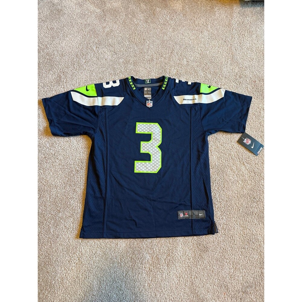 Russell Wilson Seattle Seahawks Nike Youth NFL Jersey Size Large